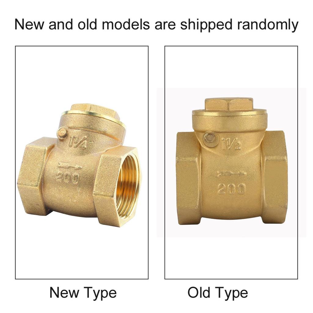 Шаровой клапан с латунным приводом DN32/DN40/DN50 с внутренней резьбой, обратный клапан с поворотным механизмом 232PSI, предотвращение обратного потока воды