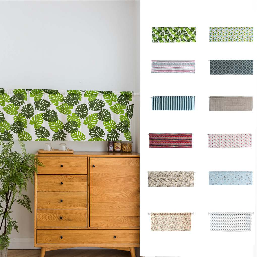 Короткие напечатанные шторы, оконные карнизы, кухонные шкафы, декоративные балдахины, полупанели