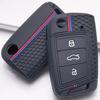 Силиконовый чехол для брелока, совместимый с Volkswagen VW Golf 7 MK7 Tiguan MK2, для Skoda Octavia A7 Kodiaq Karoq, Подходит для Volkswagen Golf Tiguan Octavia A7