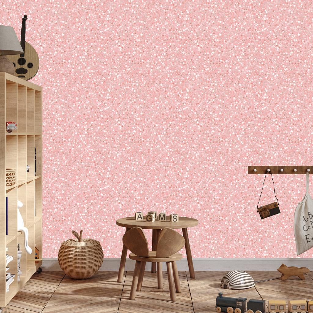 Coral Glitter Wallpaper for Living Room and Bedroom 50x1000