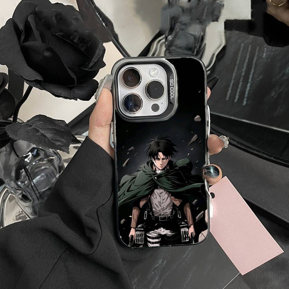 Чехол для телефона Attack On Titan Леви Аккерман Для IPhone 16 17 15 14 12 13 Pro Max Черный Цвет Ударопрочный Чехол