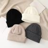 Women's Hat Winter Hat Autumn and Winter Warm Wool Hat Men's Thickened Knitted Hat Simple Melon Fur Hat Ear Protection Warm Hat