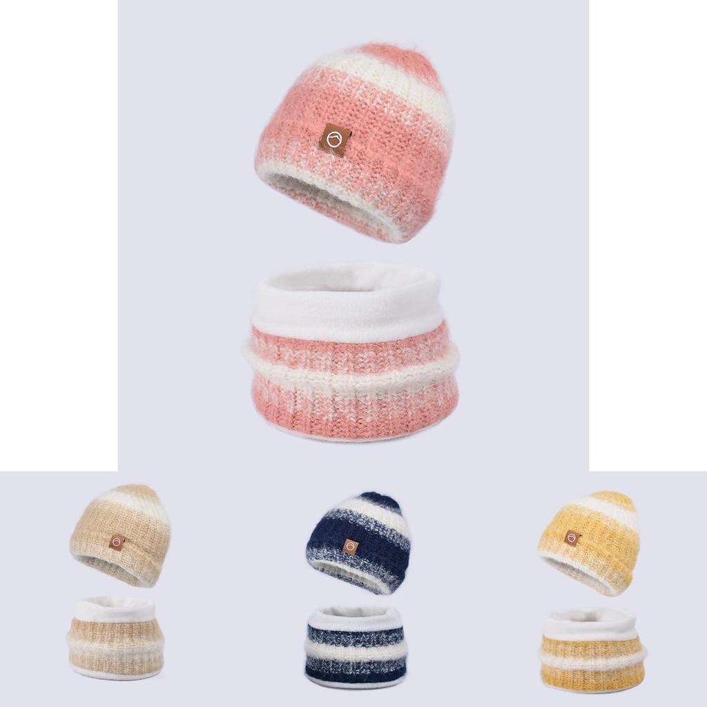 Childrens Knit Beanie Hat Set With Windproof Ear Protection For Winter Outdoor Use