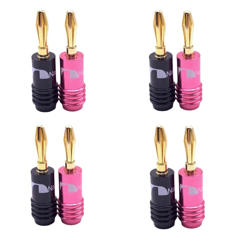 Hi-Fi Аудио 4 мм 24K Позолоченный Банановый Штекер 4/8/10 шт. для Домашнего Кинотеатра Усилителя и DIY Акустической Системы