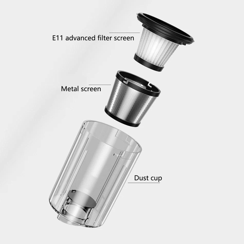 Беспроводной автомобильный пылесос 200000Pa, беспроводной ручной пылесос-робот, домашний автомобильный пылесос двойного назначения с большим всасыванием, бесщеточный двигатель