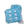 Hanging Dice 3-inch Retro Square Mirror Hanging Couple Fuzzy Plush Dice with Dots For Car Interior Ornament Decorations