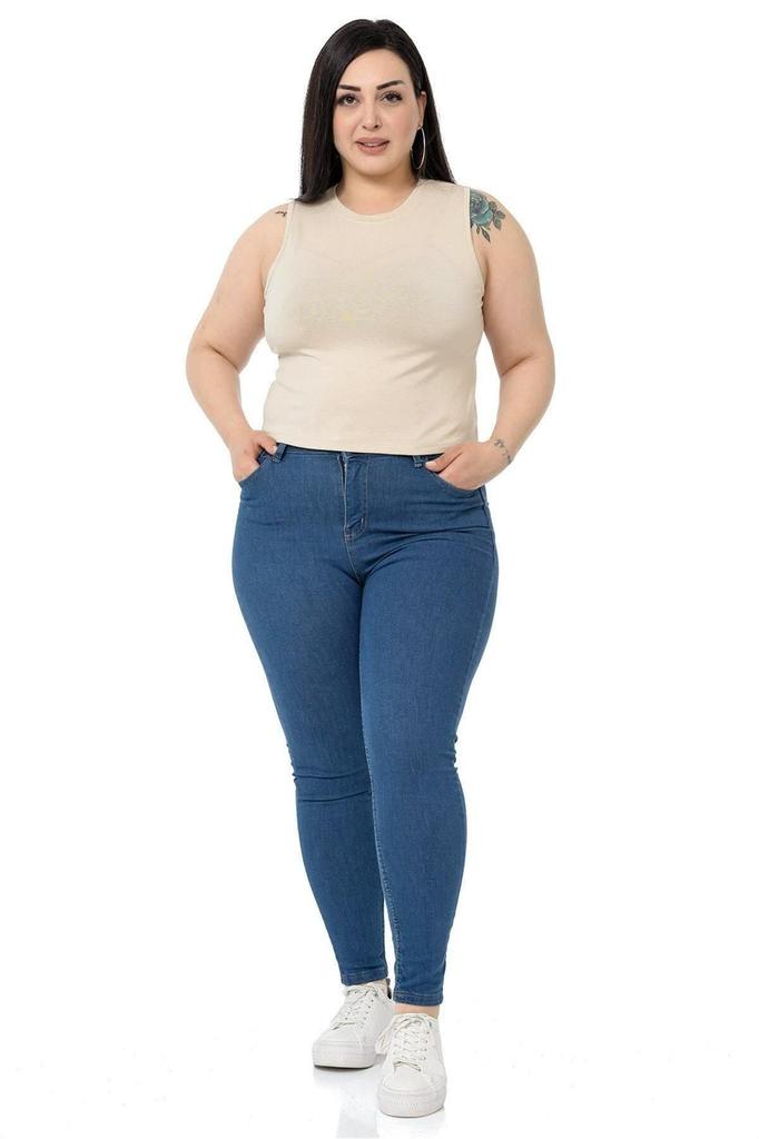 Женский стиль, боди большого размера, большие размеры, с круглым вырезом, без рукавов, укороченное боди из вискозы и норки