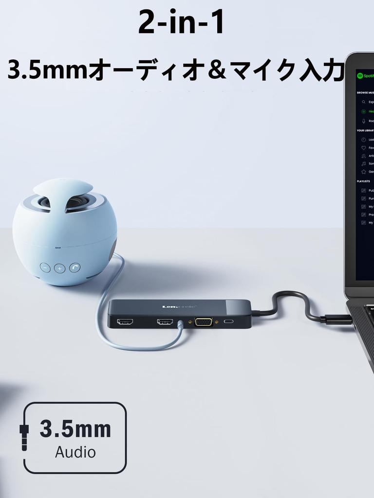 Док-станция USB C HDMI 2 Dual HDMI 3 Расширение экрана Док-станция Type C 4K USB C Hub HDMI Triple Display PD100W Быстрый кард-ридер Совместимость с MacBook