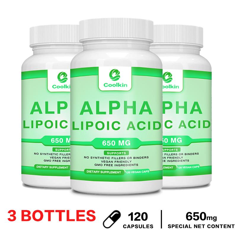 Coolkin is rich in alpha-lipoic acid, 650mg dietary supplement capsules, suitable for both men and women.