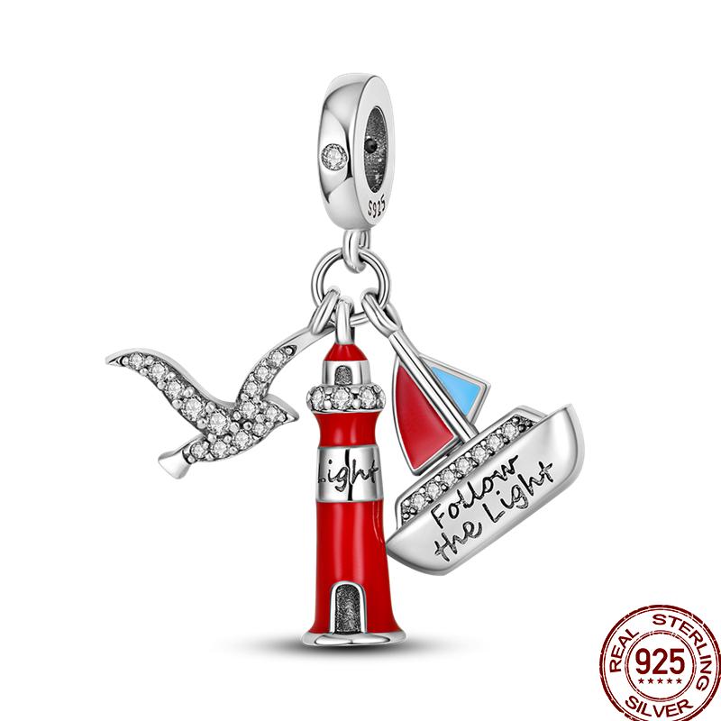 Медный пляж Океанский отпуск Напиток Шарм Морская звезда Бусины Подходят для Пан Оригинальный браслет Сделай сам Праздничные украшения Подарок