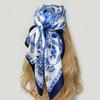 90*90cm Silk Scarf Scarftop Headwraps For Woman Fashion Four Seasons Hair Accessories Hijab Foulard Bandana Femme Headscarf