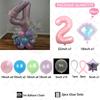 38PCS/SET Mermaid Shell Balloon Set With Aluminum Film Pink Digital 1-9 Birthday Party Family Decoration Shell Balloons