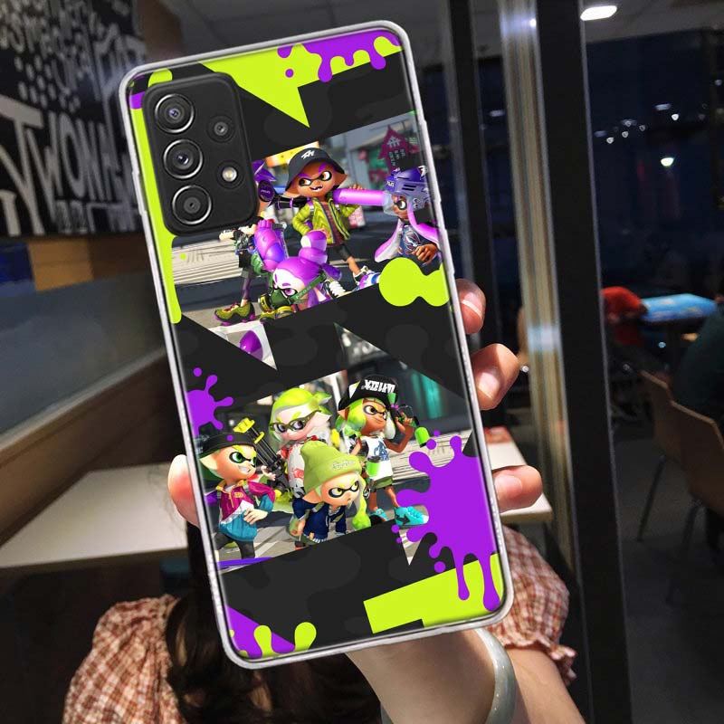 Игровой чехол для телефона S-Splatoons для Samsung A54 A57 A37 A17 A14 A15 A12 A24 A34 A55 A35 A25 A52S A07 A05S A04S A22 A32 A72 Galaxy Нет
