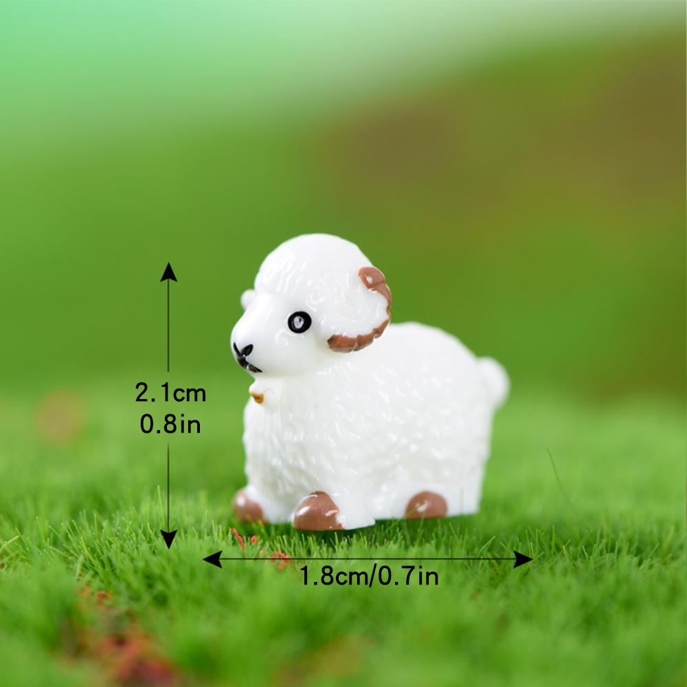 2PCS/4PCS Succulent Ornaments Sheep Baby Ornaments Diy Material Moss Microlandscape Indoor And Outdoor Garden Ornaments