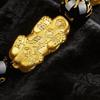 Gold Pixiu Bracelet for Men and Women, Black Solid Guardian Bracelet, Chinese-style Jewelry, Six-character Mantra Buddha Bead Chain