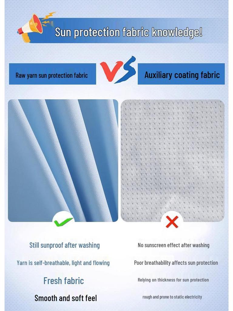 Women's UPF 50+ Detachable Large Brim Sun Protection Jacket - Ice Silk, Breathable, Spring/Summer Sunscreen Clothing