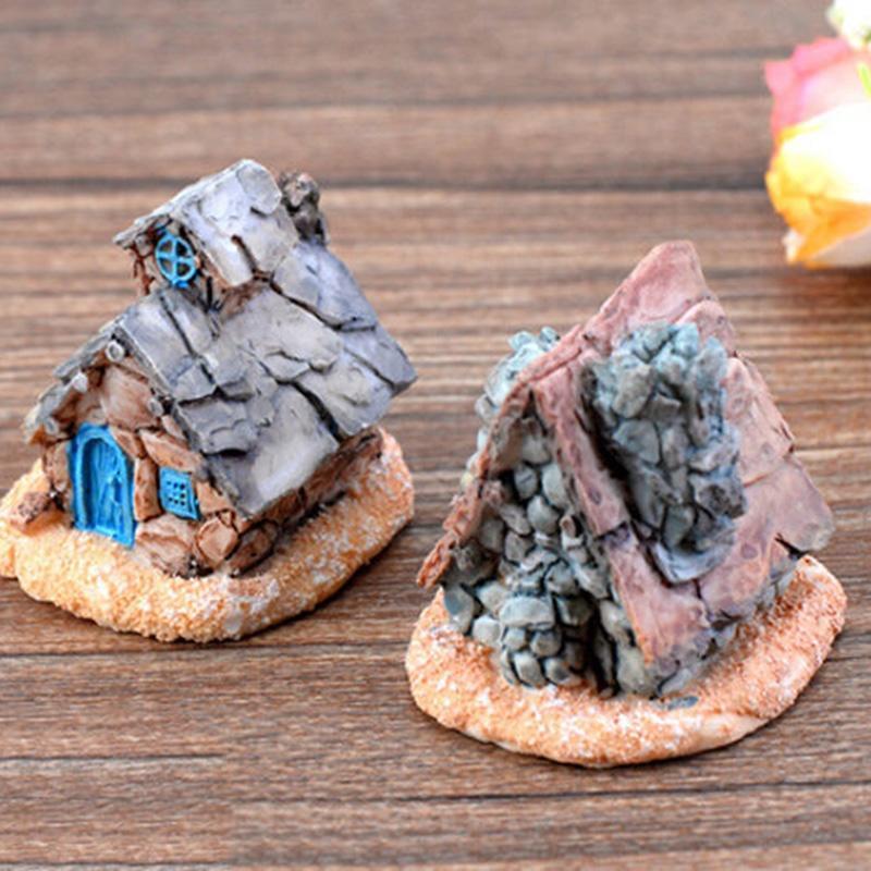 Творчество DIY суккулентные растения горшечная культура Microlandschaft сказочный замок каменный дом украшения