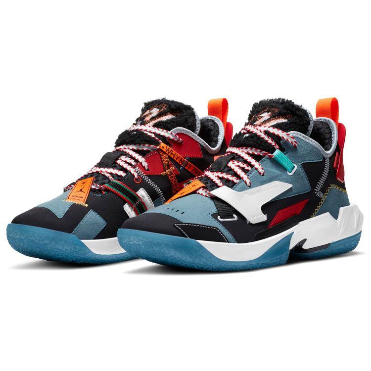 Air Jordan FACETASM x JordanWhy Not Zer0.4 Premium PF Дымчато-синие кроссовки унисекс Черный Белый DC3664-001