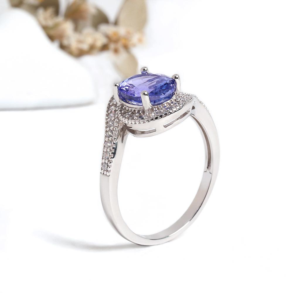 Роскошный изысканный настоящий драгоценный камень с натуральными включениями, качество синего танзанита, кольцо из серебра 925 пробы, ювелирные украшения для женщин, подарок на годовщину и банкет