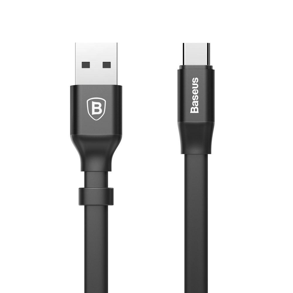 Кабель USB-C Baseus 0,23 м с держателем - Черный 2A