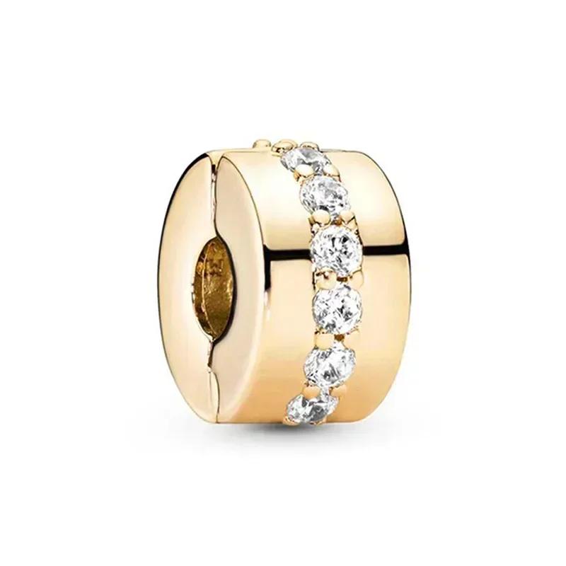 Роскошный золотой цвет серии S925, стерлинговое серебро, классический блестящий кулон «Древо жизни», подходит для оригинального браслета, подарок «сделай сам»