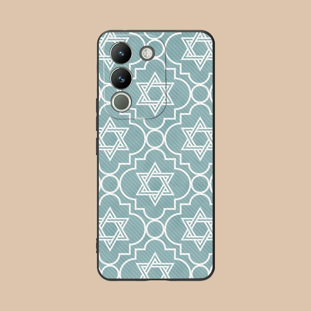 Еврейский чехол для телефона Ханука для VIVO V60 V50 V40 V30 V29 V27 V25 V23 Pro Lite 5G Цветной печатный чехол Красивые мобильные телефоны
