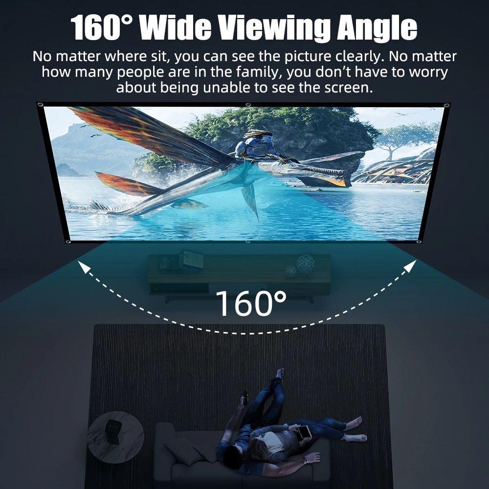 16:9 Foldable Projection Screen Video Equipments Folding Soft Screen Projector Screen Theater