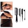 Набор из 4 расчесок для волос: Щетка для укладки краев, Расческа с хвостиком, Щетка с щетиной, Расческа-распутыватель, Гребень с широкими зубьями, Для путешествий и дома