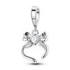 925 Silver Charms Colorful Bow Set Earrings Ring Beads Pendant for Women Bracelets Necklaces DIY Jewelry Gift