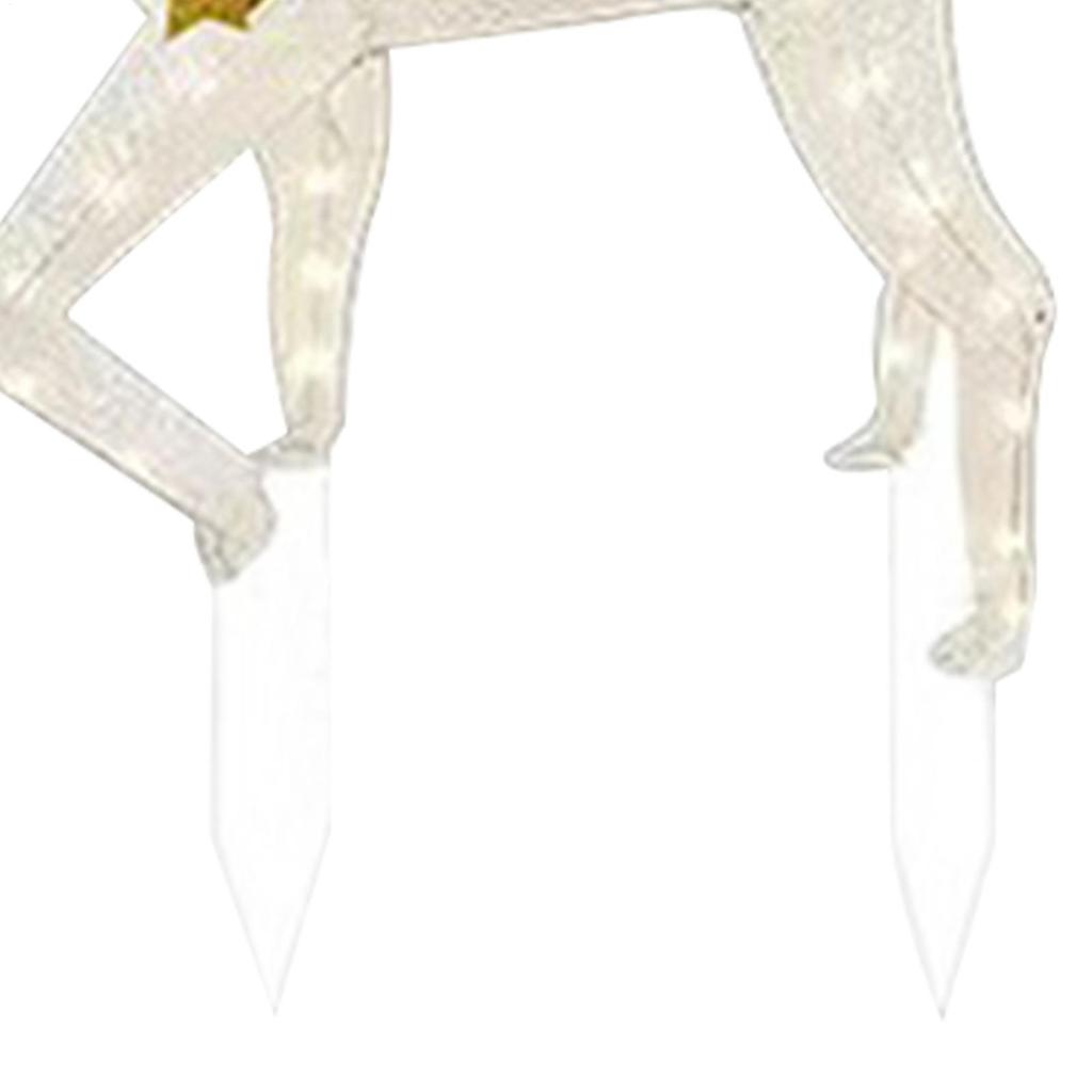 Christmas Lawn Stakes Decorations 3 Pieces Weatherproof LED Insertion Light Up Reindeer Outdoor Christmas Decor For Family Home