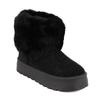 TOM TAILOR Women's Faux Fur Lined Rhinestone Cuffed Ankle Boots