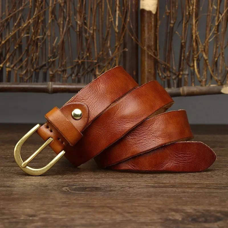 2.6 см женские ремни из натуральной кожи высокого качества из натуральной кожи для женщин, фирменный ремень с латунной пряжкой, ковбойский женский пояс
