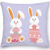 Home Decor Easter Pillowcase Sofa Cushion Cover Bedroom Room Decor Easter Bunny Egg Print Throw Pillow Case
