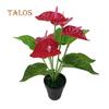 1 Pc Artificial Plants Red Anthurium Fake Flowers Lifelike Indoor Decoration Decor