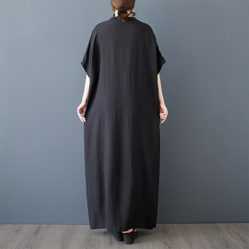Dimanaf Новое женское летнее длинное повседневное платье 2025 года большого размера, свободное льняное винтажное базовое макси-платье 9864