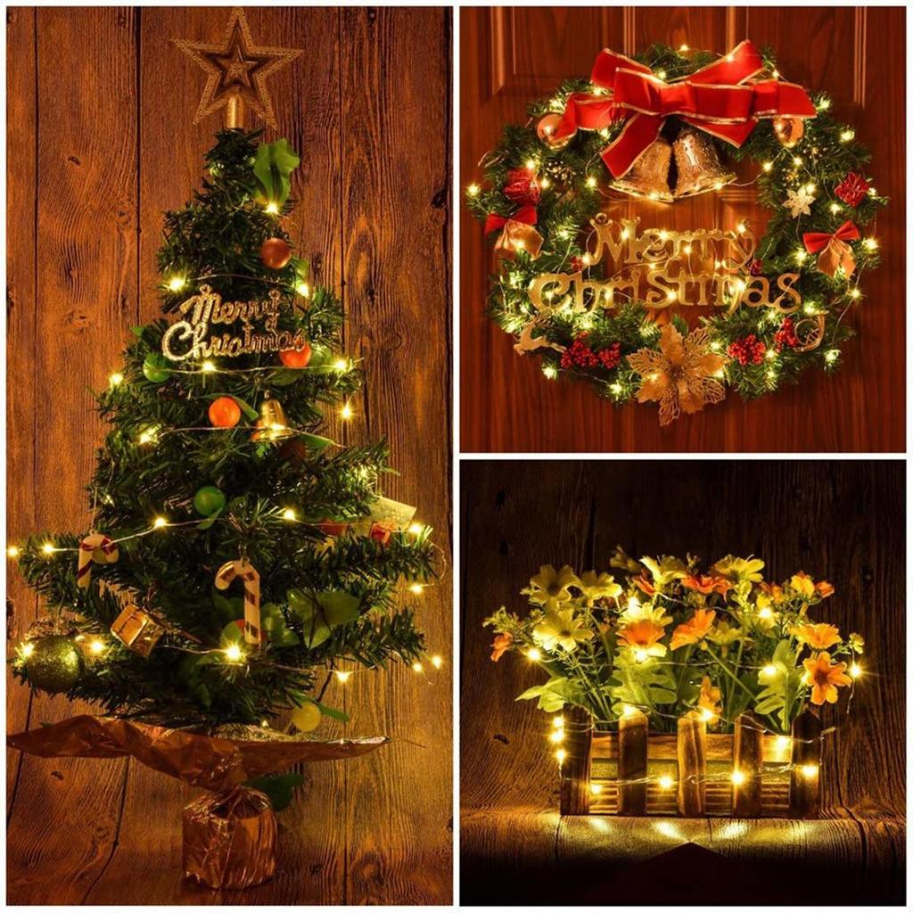 30/100/200 м светодиодные гирлянды из медной проволоки, уличные гирлянды, светодиодные гирлянды с дистанционным управлением, уличная рождественская елка, сад, свадьба, декор для патио, светильник