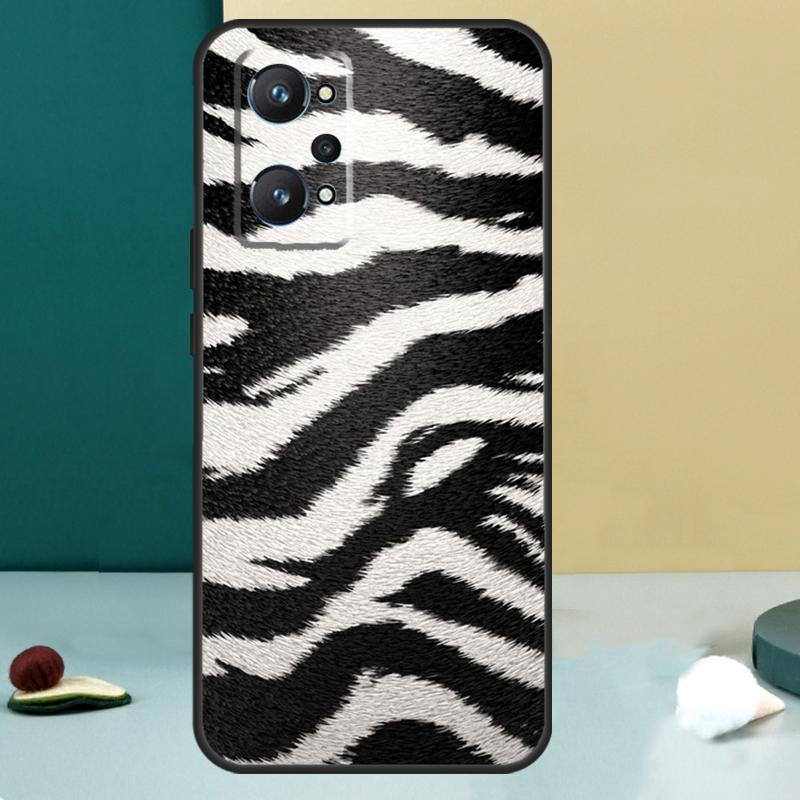 Чехол с принтом под шкуру зебры для Realme GT 6T 5 6 GT 7 Pro C67 C75 C61 C55 C53 C51 C21Y C25S 10 11 12 13 14 Pro Plus