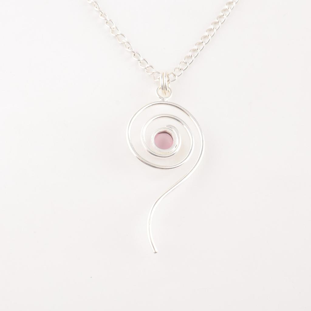 Pink Cat's Eye Gemstone 925 Sterling Silver Jewelry Handmade Pink Stone Pendant PP-42-48