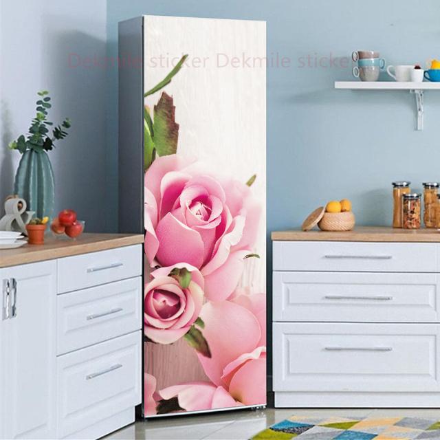 39 стилей на выбор, цветы, пейзаж, наклейка на холодильник, пилинг-палка, водонепроницаемая двойная дверь, морозильная камера, декор для шкафа, художественная роспись