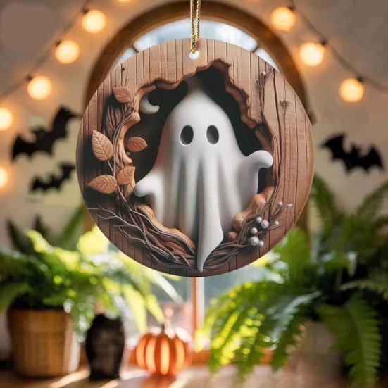 Животное Рождественское Украшение 2D Плоское Лесное Животное Украшение на Рождественскую Елку Акриловая Подвеска Лесной Кулон