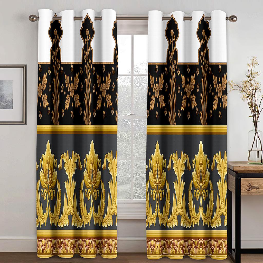 Дешевые европейские роскошные Saba Telet эфиопские эритрейские плотные затемняющие шторы для гостиной спальни оконная драпировка декор 2 шт.