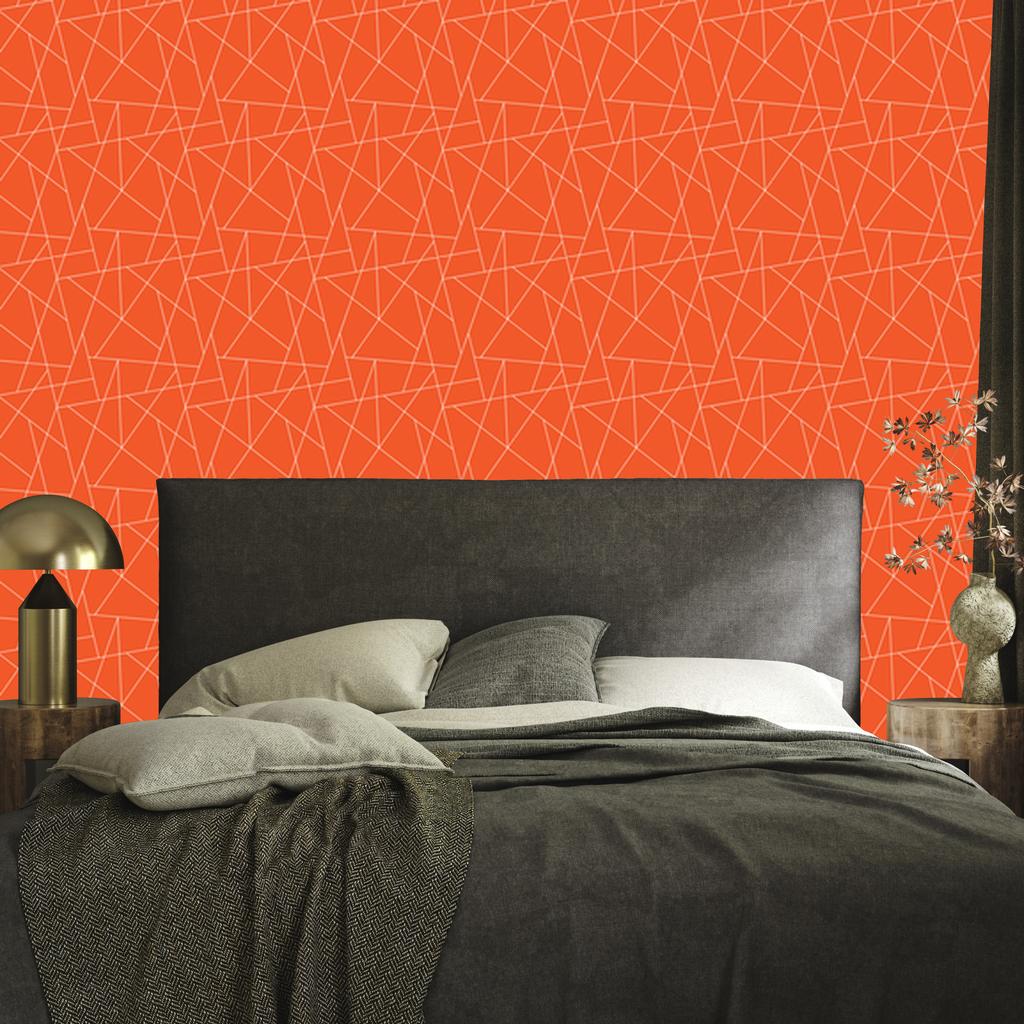 Wallpaper Geometric pattern peach, peach center 50x1000