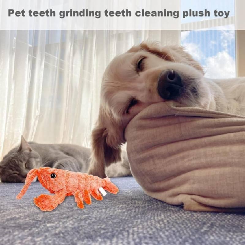 Floppy Lobster Dog Toys Plush Jumping Interactive Toy For Pet Play