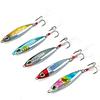 5Pcs Jigs Fishing Lures Sinking Metal Spoons Micro Jigging Bait with Free Plastic Tackle Box