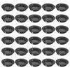Round Ventilation Grille Cabinet Air Vent Hole Grille 35mm 30 Pieces Black for Bathroom Cabinet Wardrobe Shoe Cabinet