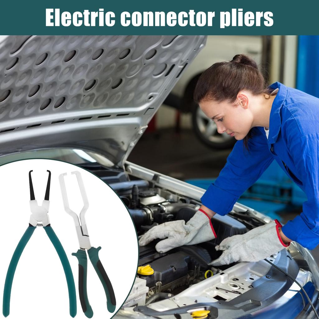 2 Pcs Electrical Disconnect Pliers 9 Inches Fuel Line Pliers Universal Automotive Electrical Connector Disconnect Pliers