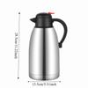 2L Thermal Coffee Jug Stainless Steel Insulated Kettle Durable Thermos Flask  Living Room