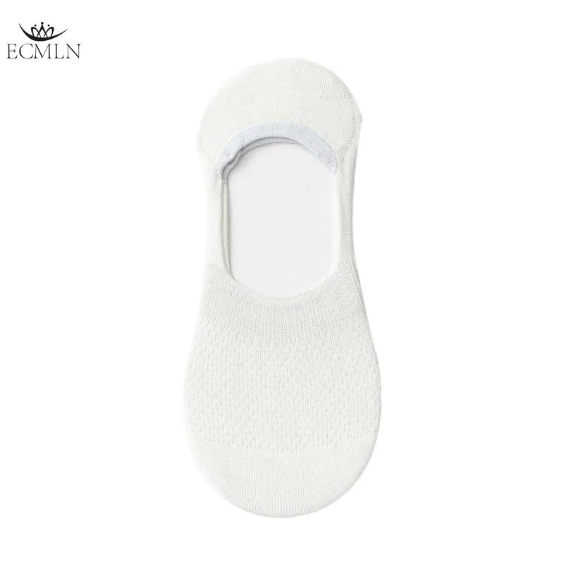 Solid Color Mesh Cotton Short Socks for Women Thin Non-falling Heels Shallow Invisible Breathable Summer Boat Socks