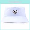 Dog Pattern Embroidery Bucket Cap Fisherman Hat Sun Protection Gift Breathable