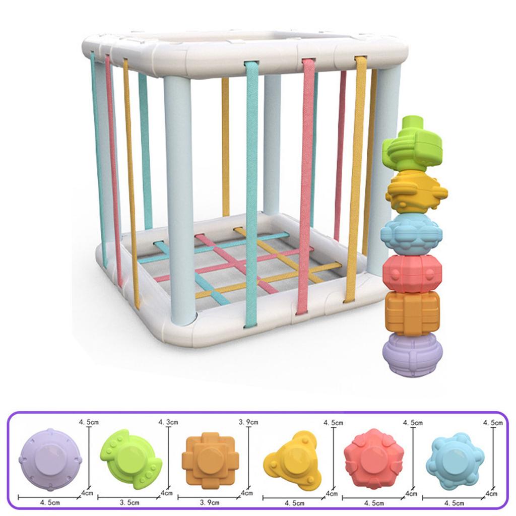 Сенсорные игрушки Монтессори для малышей, игрушки для распознавания цветов и форм, игрушки для тренировки моторики для малышей, Белый - Квадрат